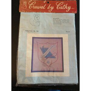 Vintage Crewel by Cathy Tennis Crest 133 EmbroideryTaint Braggin if you can do i